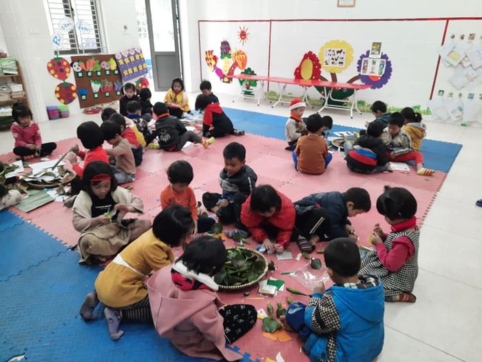 Góc học tập sáng tạo của bé tại Trường Mầm non Nga Lộc