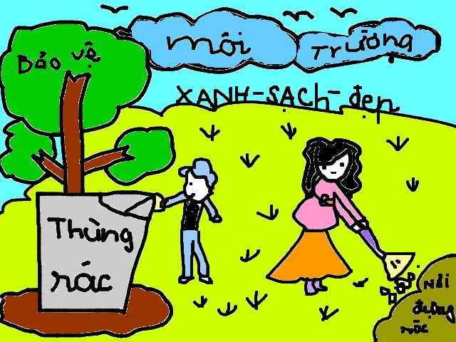 Hình ảnh minh họa: Các em học sinh tham gia dọn dẹp môi trường (Nguồn: Internet)
