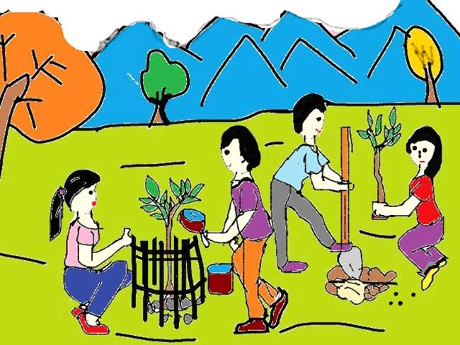 Hình ảnh minh họa: Các em học sinh vệ sinh lớp học (Nguồn: Internet)