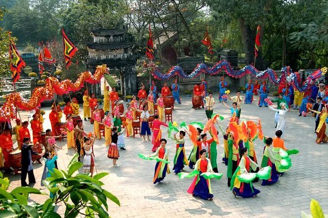 Hình ảnh minh họa sống động về hội làng truyền thống (Nguồn: internet)