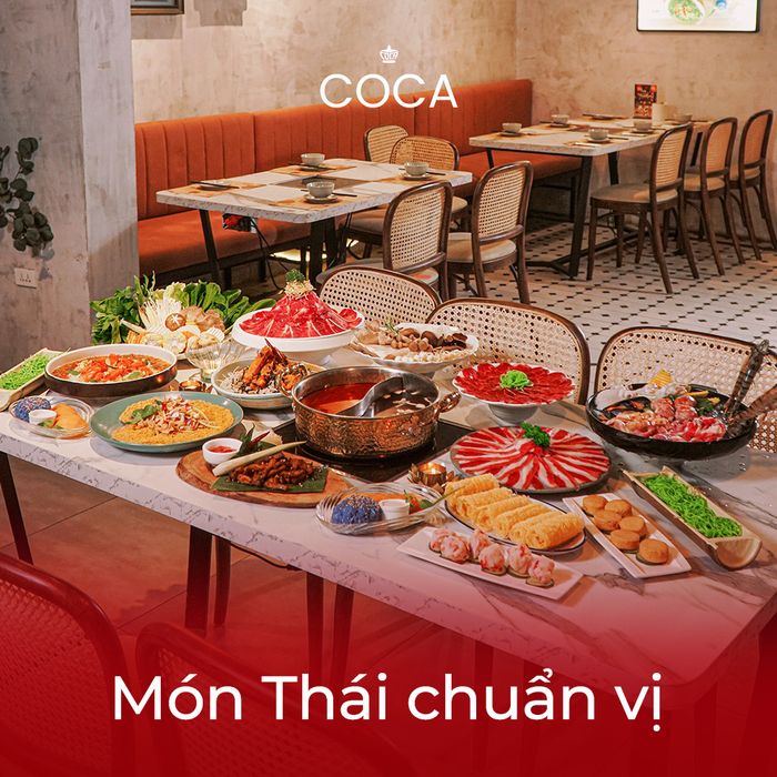Những món ăn Thái đặc sắc được trình bày tinh tế tại COCA Restaurant
