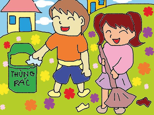 Hình ảnh minh họa: Học sinh chăm sóc cây xanh trong trường học (Nguồn: Internet)