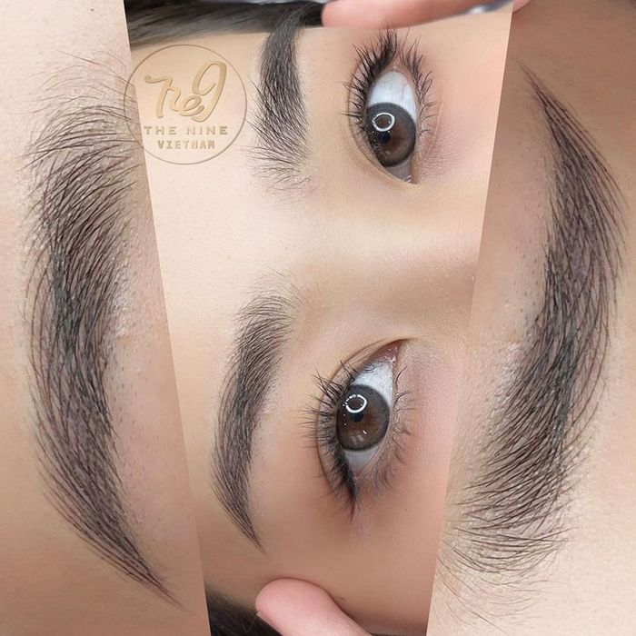 Hình ảnh chân mày điêu khắc tại The9 Beauty Academy - Siêu thực và tinh tế