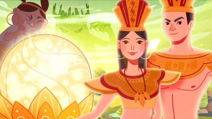 Hình ảnh minh họa sống động về truyền thuyết Rồng Tiên