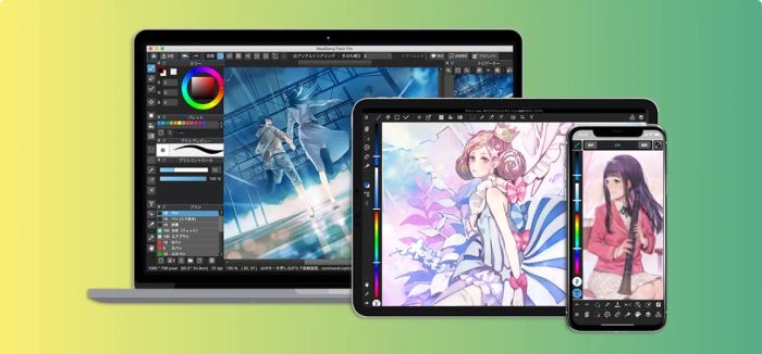 Giao diện Medibang Paint Pro