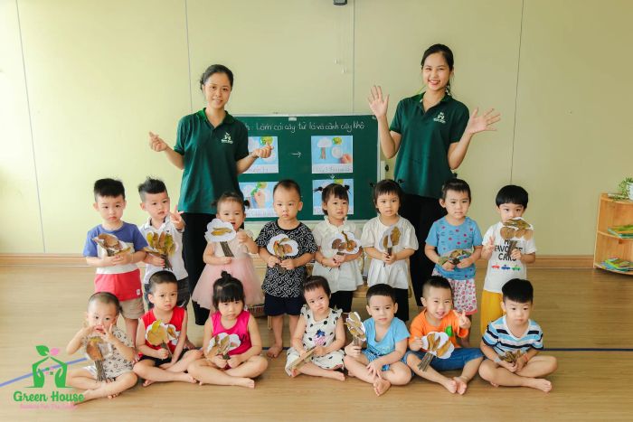 Hình ảnh 2: Góc học tập Montessori tại Mầm non Ngôi Nhà Xanh