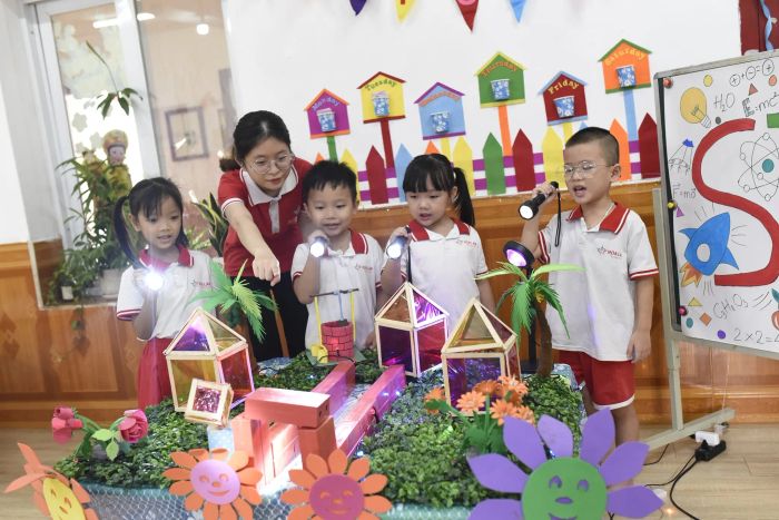 Không gian học tập khoa học hiện đại tại Trường mầm non Hoa Lan