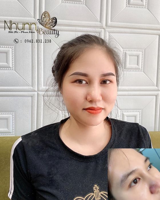 Hình ảnh thực tế dịch vụ phun xăm tại Nhunn Beauty