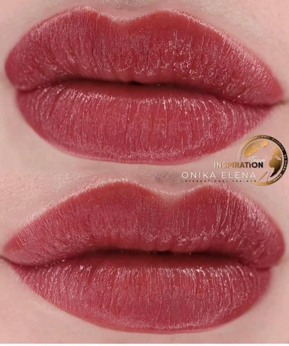 Hình ảnh khách hàng với đôi môi căng mọng tự nhiên sau khi phun tại Tường Vy