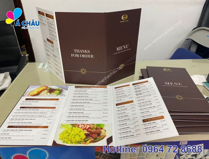 Bộ sưu tập menu đa phong cách từ In Nhanh Á Châu