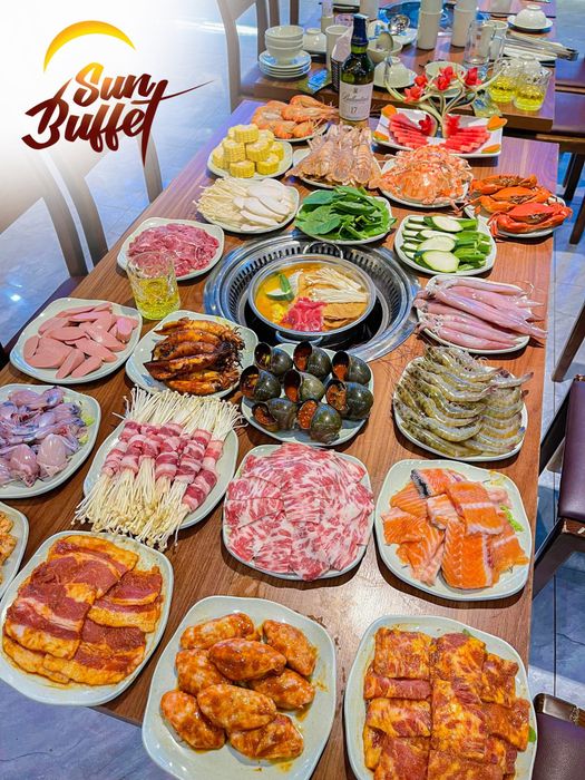 Món ăn tại Sun Buffet