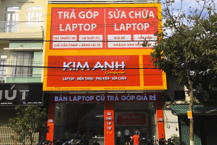 Hình ảnh showroom Laptop Kim Anh hiện đại
