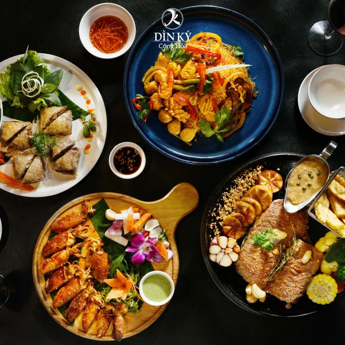 Những món hải sản tươi sống tại Dìn Ký Cộng Hòa