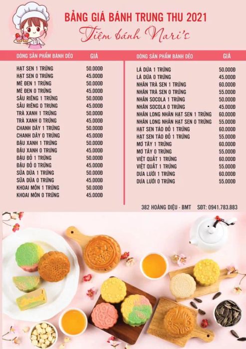 Hình ảnh bánh trung thu sáng tạo tại Nari's Bakery