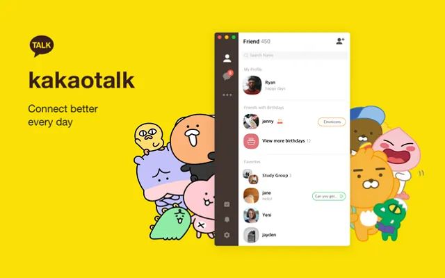 Giao diện KakaoTalk sinh động