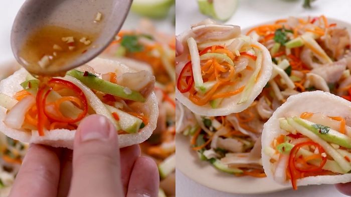 Hình ảnh gỏi ổi trộn tai heo đẹp mắt