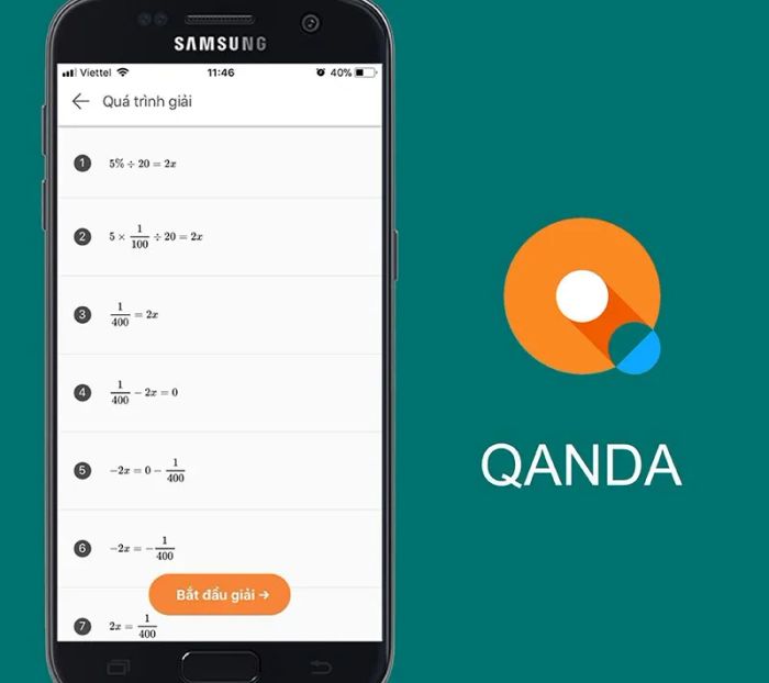 Hình ảnh minh họa ứng dụng QANDA