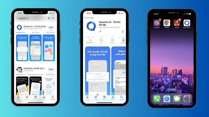 Giao diện ứng dụng Question.AI