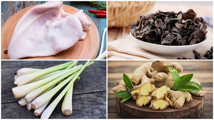 Hình ảnh nguyên liệu tươi ngon cho món tai heo cuộn mộc nhĩ