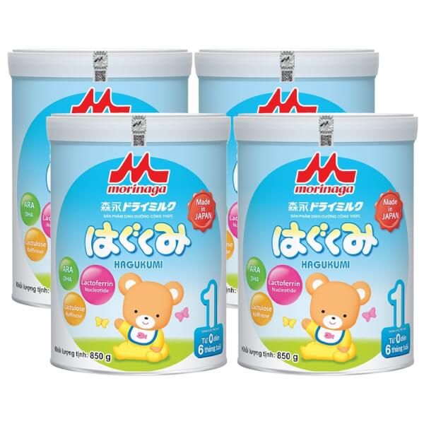 Hình ảnh bao bì sữa Morinaga Hagukumi số 1 - Chuẩn mực Nhật Bản