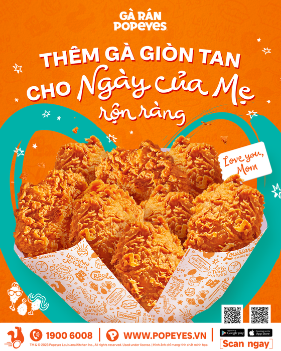 Hình ảnh gà rán Popeyes hấp dẫn