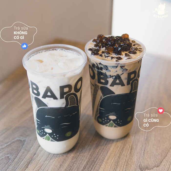 Không gian hiện đại và menu đa dạng tại Bobapop Vĩnh Long