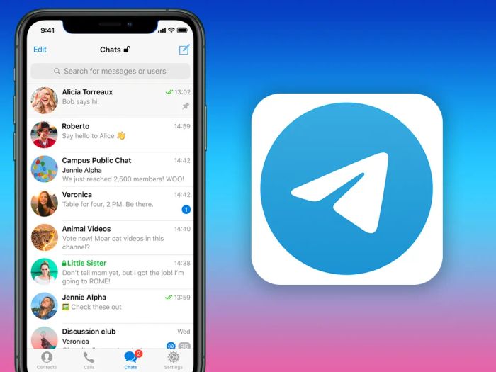 Giao diện Telegram ấn tượng