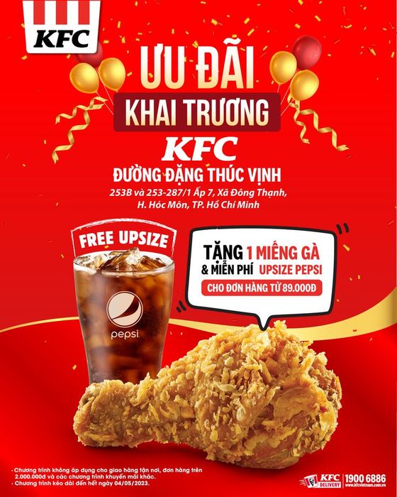 Hình ảnh gà rán vàng ươm hấp dẫn tại KFC