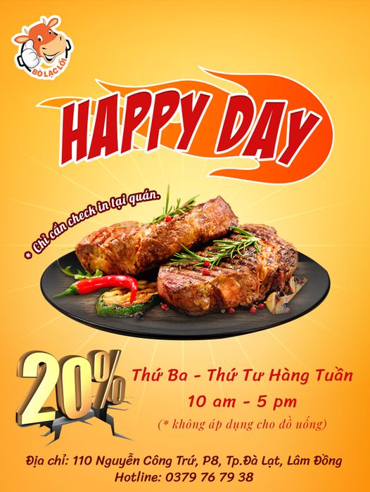 Những món bò hấp dẫn và không gian quán Bò Lạc Lối