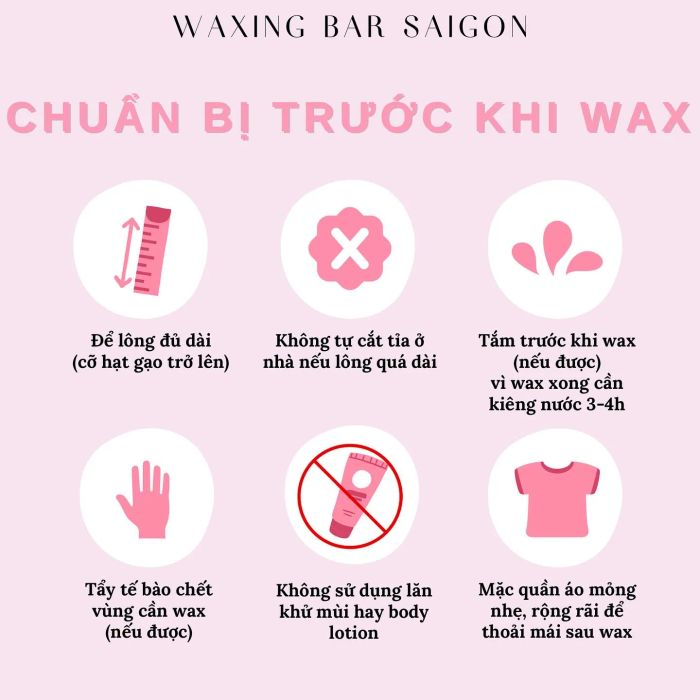 Không gian dịch vụ tại Waxing Bar Saigon