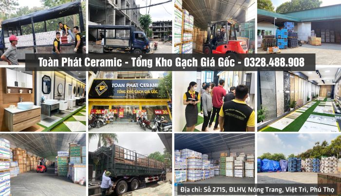Bộ sưu tập gạch ốp lát cao cấp tại showroom Toàn Phát