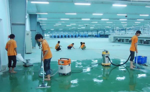 Hình ảnh thực tế dịch vụ của Bình Minh Green - Đơn vị vệ sinh công nghiệp hàng đầu Nghệ An