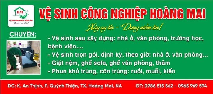 Hình ảnh thực tế dịch vụ vệ sinh công nghiệp chuyên nghiệp của Hoàng Mai