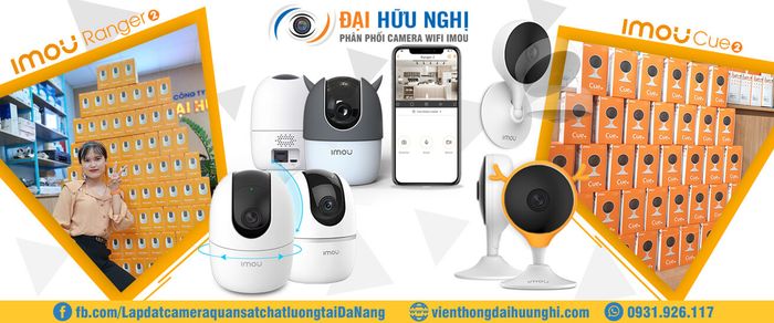 Hình ảnh 3 giới thiệu đội ngũ kỹ thuật viên lành nghề của ĐẠI HỮU NGHỊ đang lắp đặt hệ thống camera