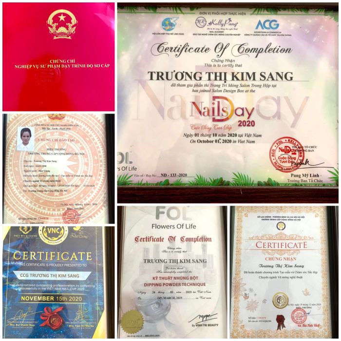 Học viên thực hành kỹ thuật nail chuyên nghiệp tại Sang Beauty Academy