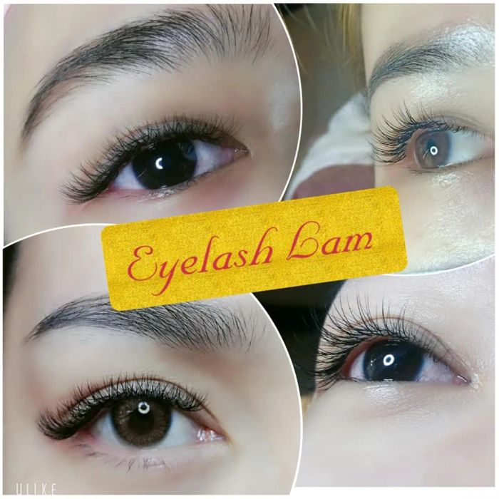 Hình ảnh học viên thực hành tại Eyelash Lam