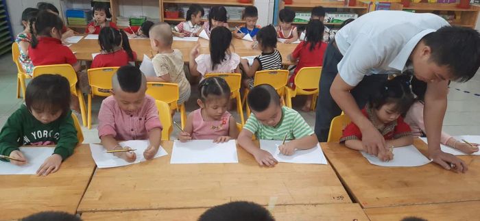 Khu vui chơi ngoài trời tại Mầm Non Họa Mi Long Thành