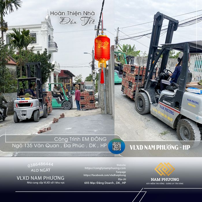 Hình ảnh thi công thực tế từ vật liệu VLXD Nam Phương
