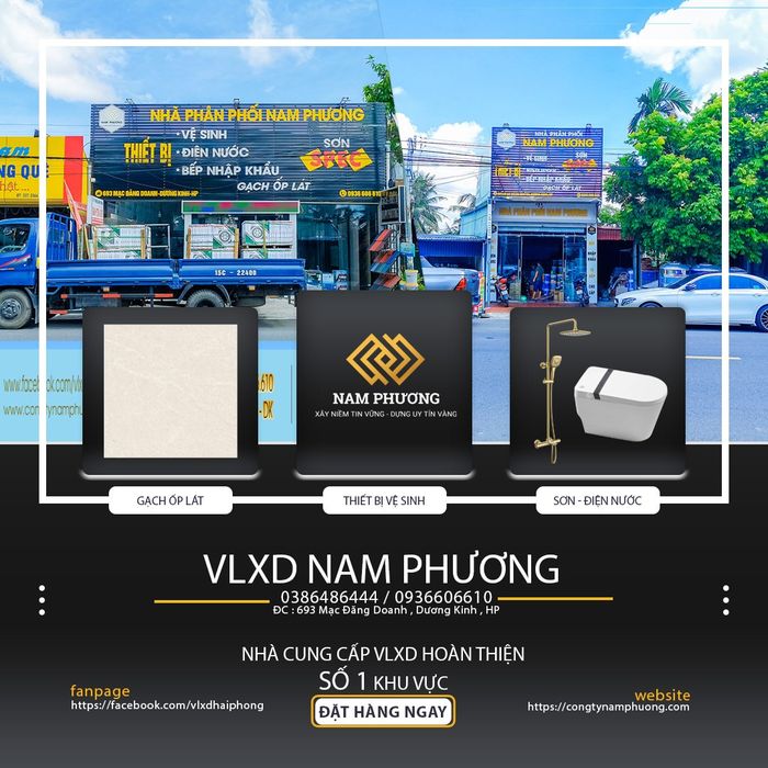 Hình ảnh showroom VLXD Nam Phương