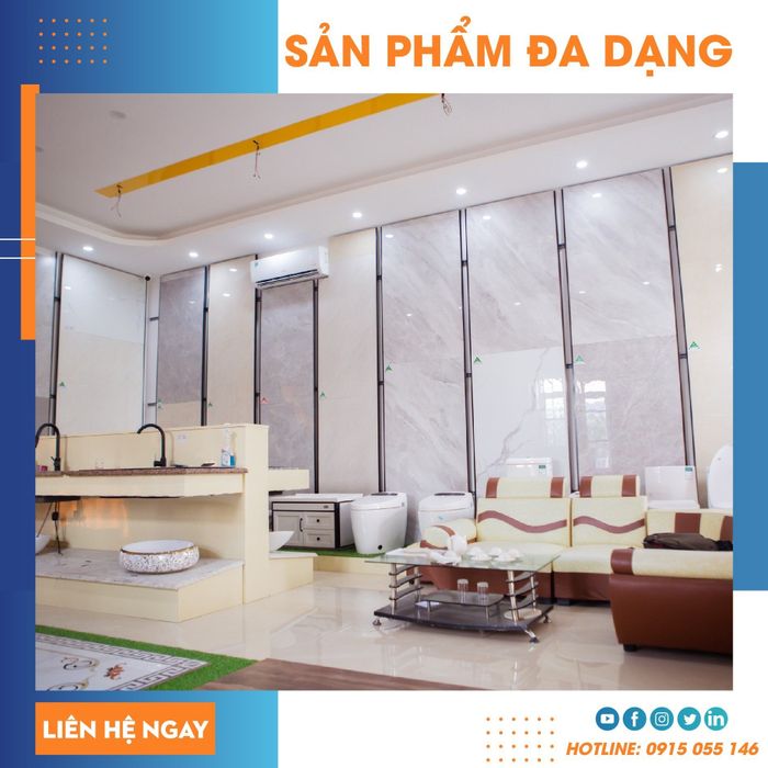 Không gian trưng bày đá ốp lát cao cấp tại Long Hải