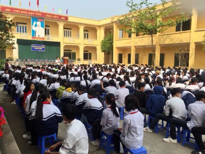 Hoạt động thể thao sôi nổi tại THCS Hồng Vân