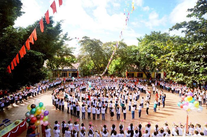 Hình ảnh Trường Tiểu học Bế Văn Đàn - Ngôi trường khang trang với kiến trúc hiện đại giữa lòng thành phố Điện Biên Phủ.