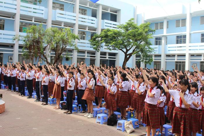 Không gian xanh mát tại Trường THCS Tân Quý Tây
