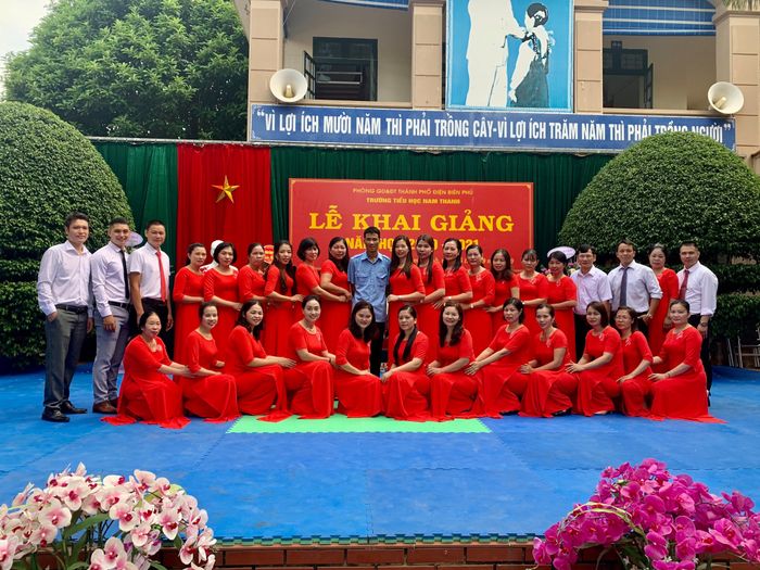 Khuôn viên xanh mát Trường Tiểu học Nam Thanh