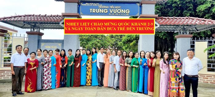 Khuôn viên khang trang của Trường Tiểu học Trưng Vương