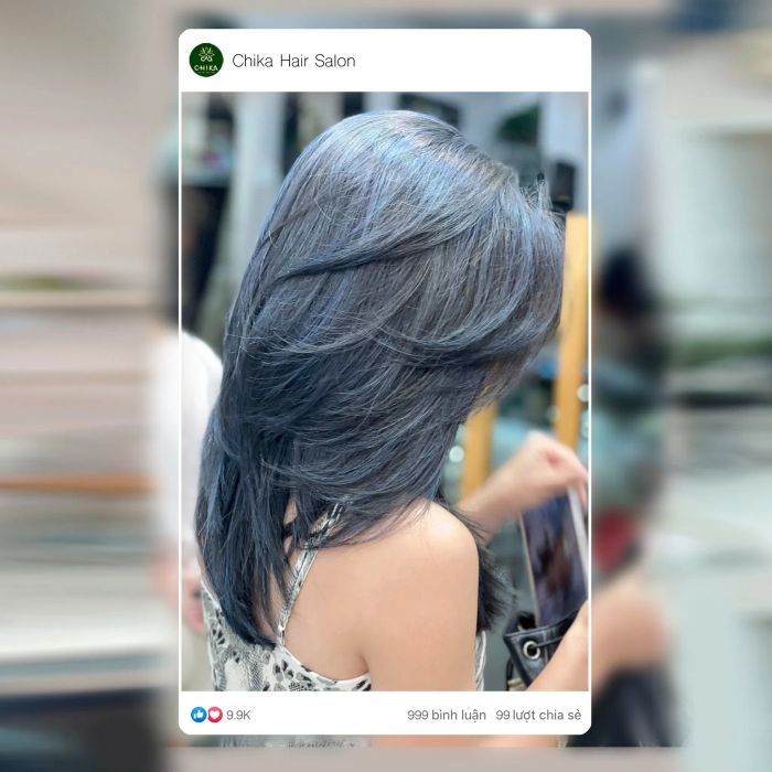 Hình ảnh tác phẩm tóc layer nghệ thuật tại Chika Hair Salon