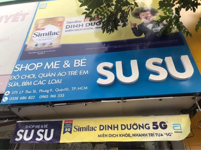 Không gian mua sắm tại SuSu Shop