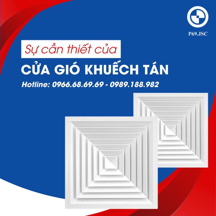 Hình ảnh ứng dụng thực tế sản phẩm cửa gió từ P69 trong các công trình
