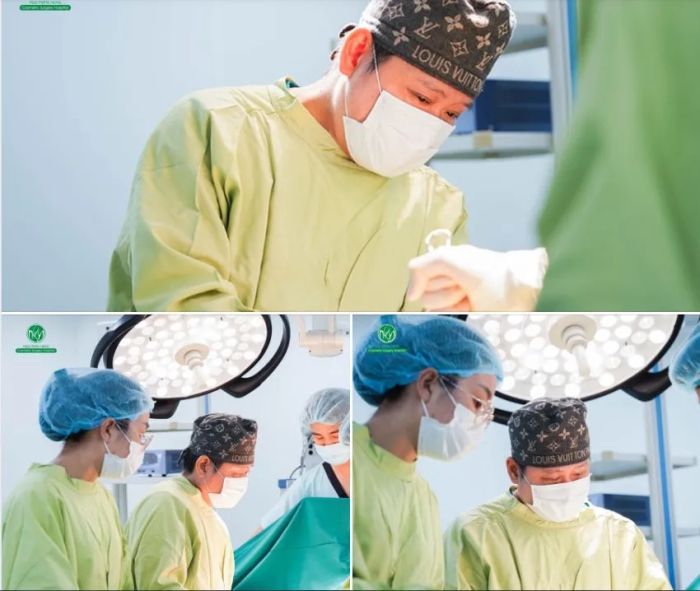 Hình ảnh Bác sĩ Ngô Mộng Hùng trong phòng phẫu thuật