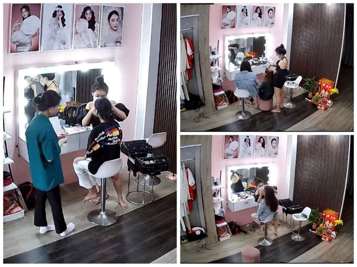 Học viên thực hành kỹ thuật trang điểm cô dâu tại TRANG Bridal & Academy